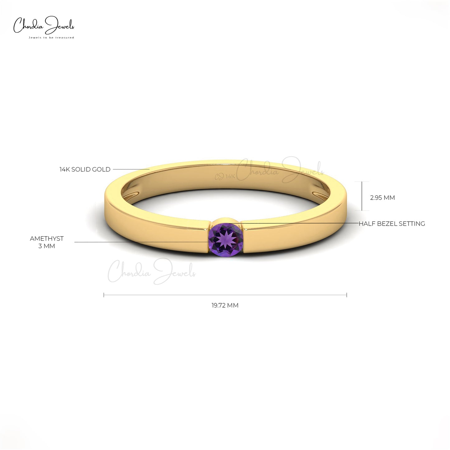 Load image into Gallery viewer, AMETHYST SOLITAIRE RING
