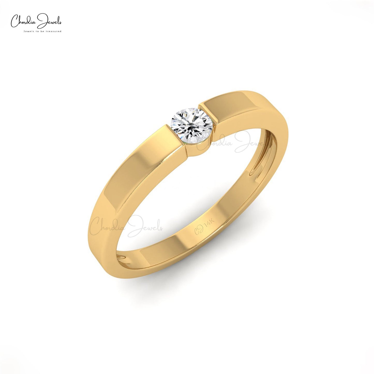 Simple Diamond Gold Ring For Women - Tejaani Jeweller