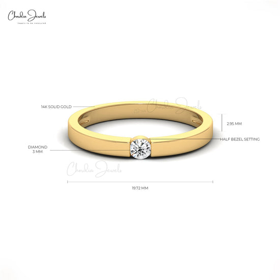 White Diamond Solitaire Ring