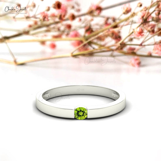 Green Peridot With White Zircon Rhodium Over Sterling Silver August  Birthstone Ring .58ctw - BWP035G | JTV.com