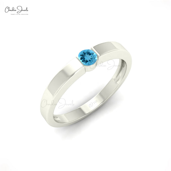 Swiss Blue Topaz and Diamond Engraved Engagement Ring in Yellow Gold  (GR-6093)