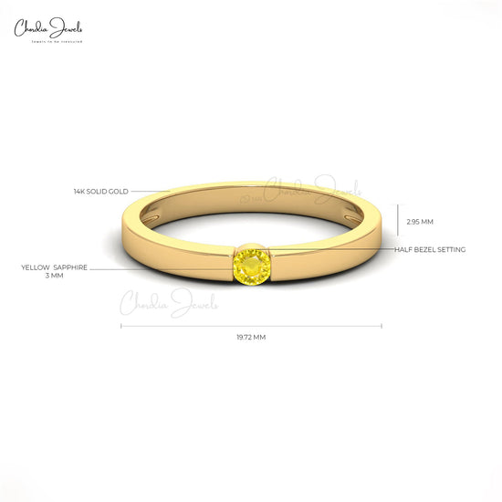 Buy Birth Stone Finger Ring(Yellow Sapphire) in India | Chungath Jewellery  Online- Rs. 20,490.00
