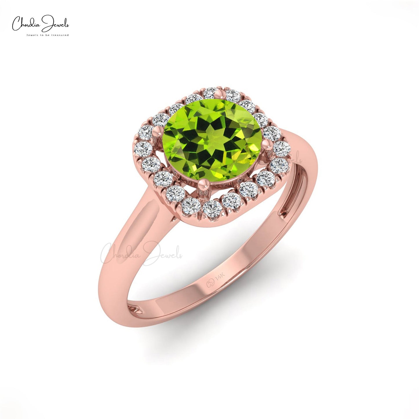 Portuguese Cut Peridot & Diamond Statement Ring in Gold | Burton's