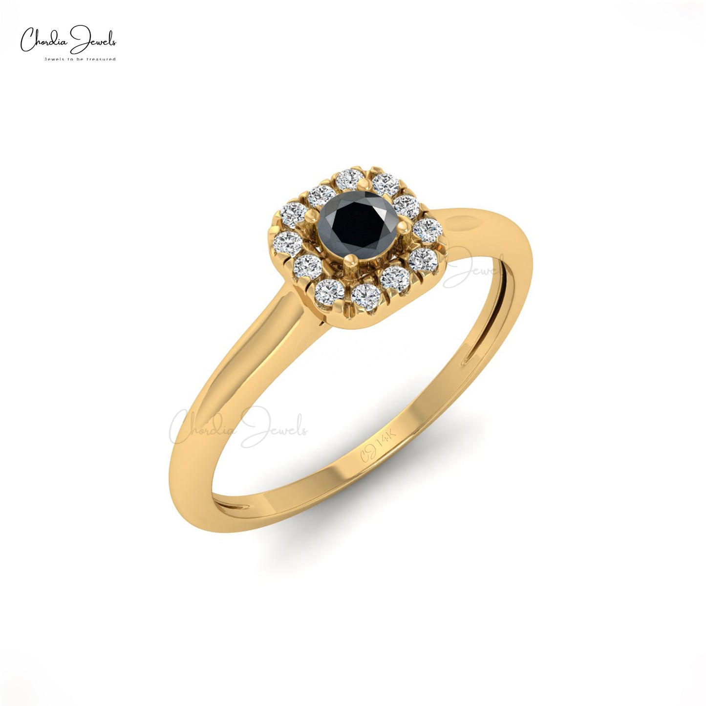 Vintage Black Golden Color Ring Round Cut Blue Stone Ring - Temu