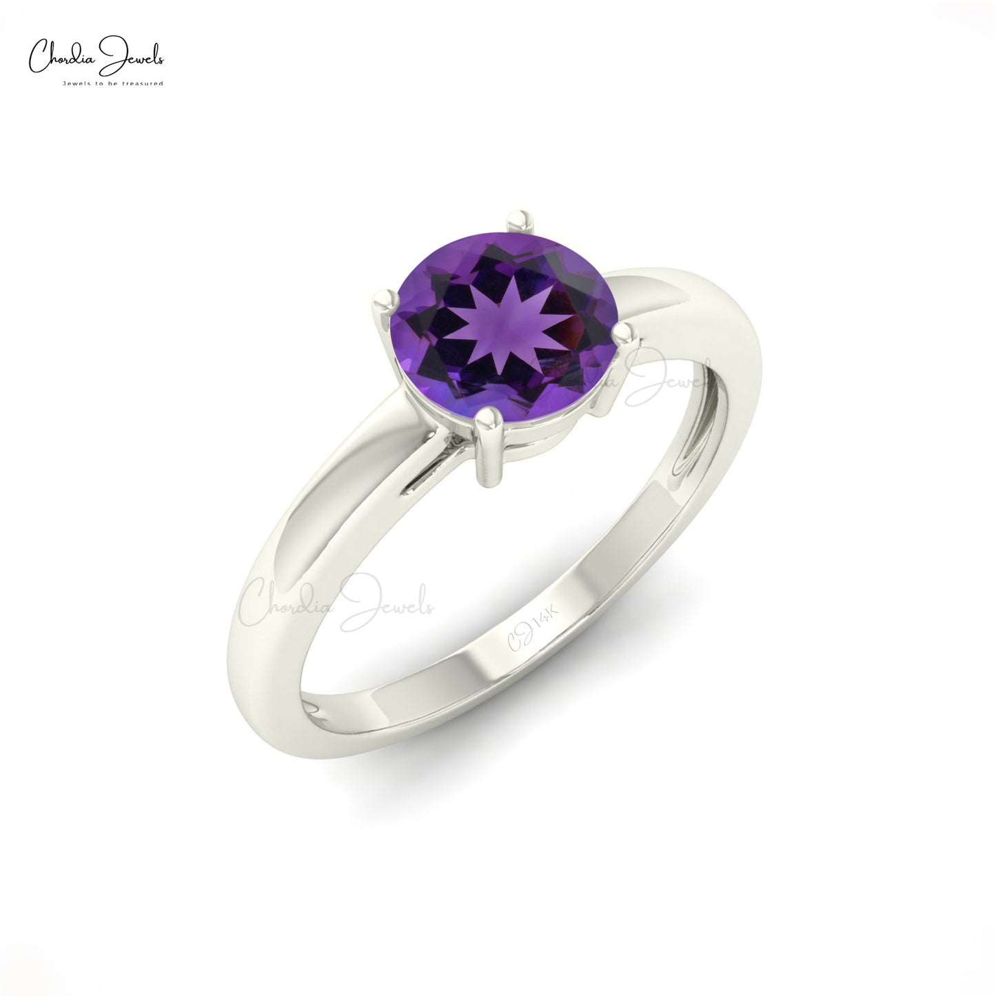 Buy Rose De France Amethyst Ring, Simulated Purple Diamond Accent Ring,  Heart Ring, Sterling Silver Ring, Birthday Gift 1.85 ctw at ShopLC.