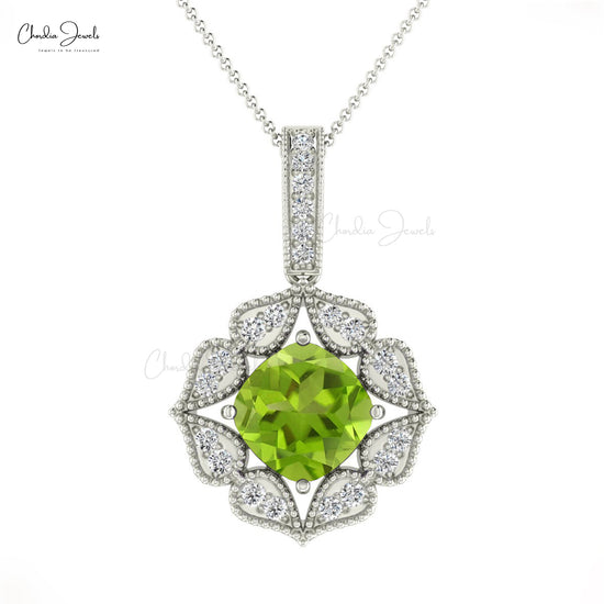 Genuine Green Peridot Pendant