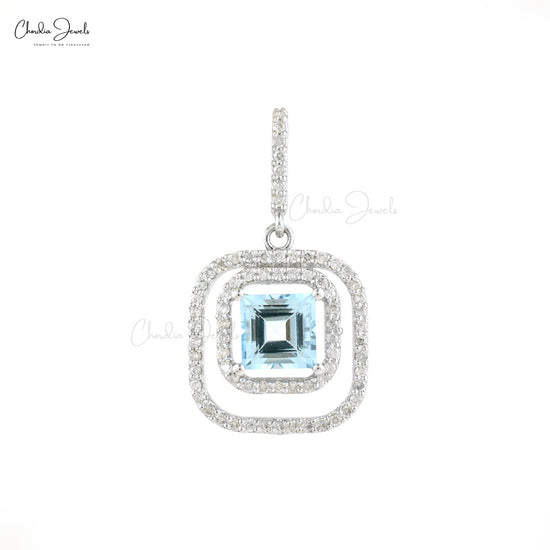 Genuine Aquamarine Pendant