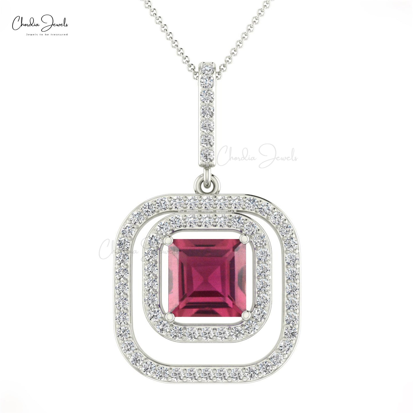 Halo Gemstone Pendant 