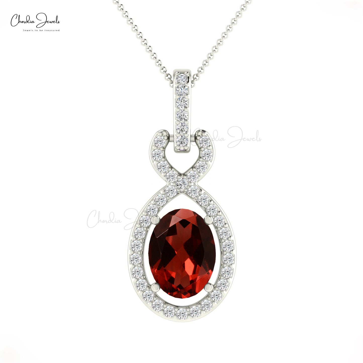 Genuine Garnet Pendant