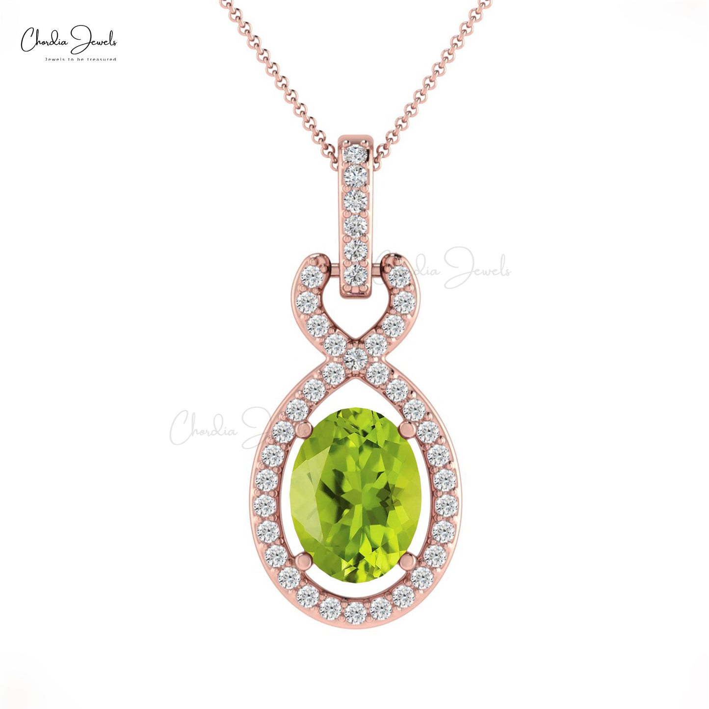Load image into Gallery viewer, New Light Luxury Female Personality Genuine Diamond Halo Pendant Necklace Green Peridot Gemstone Solitaire Pendant 14k Real Gold Fine Jewelry For Bridesmaid Gift
