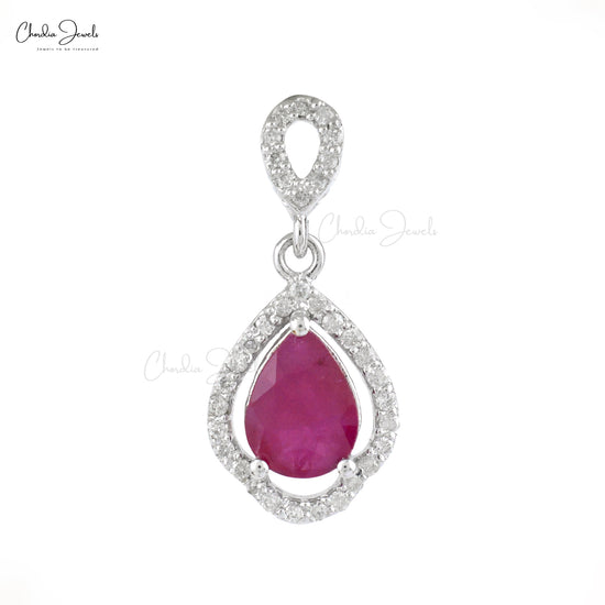Art Deco Pendant With Red Ruby