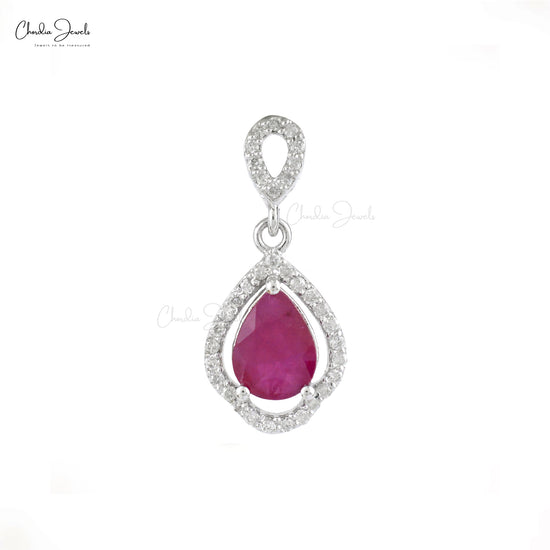 Art Deco Pendant With Red Ruby