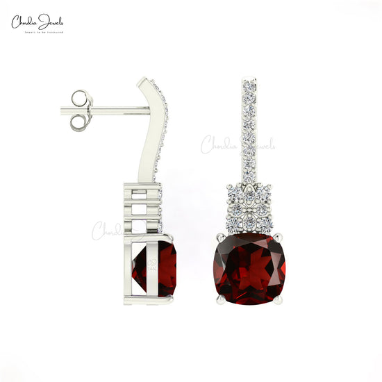 Gold Garnet Earring