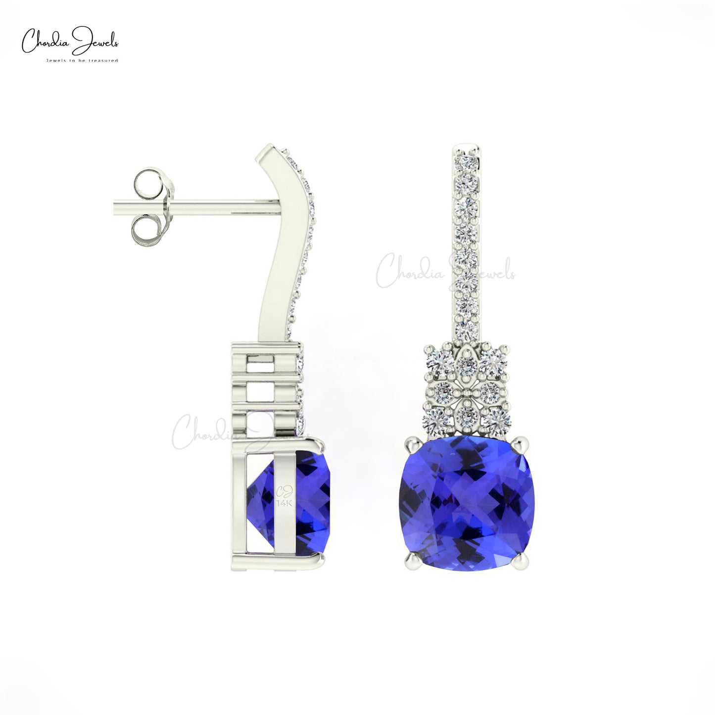 Natural Tanzanite Earrings
