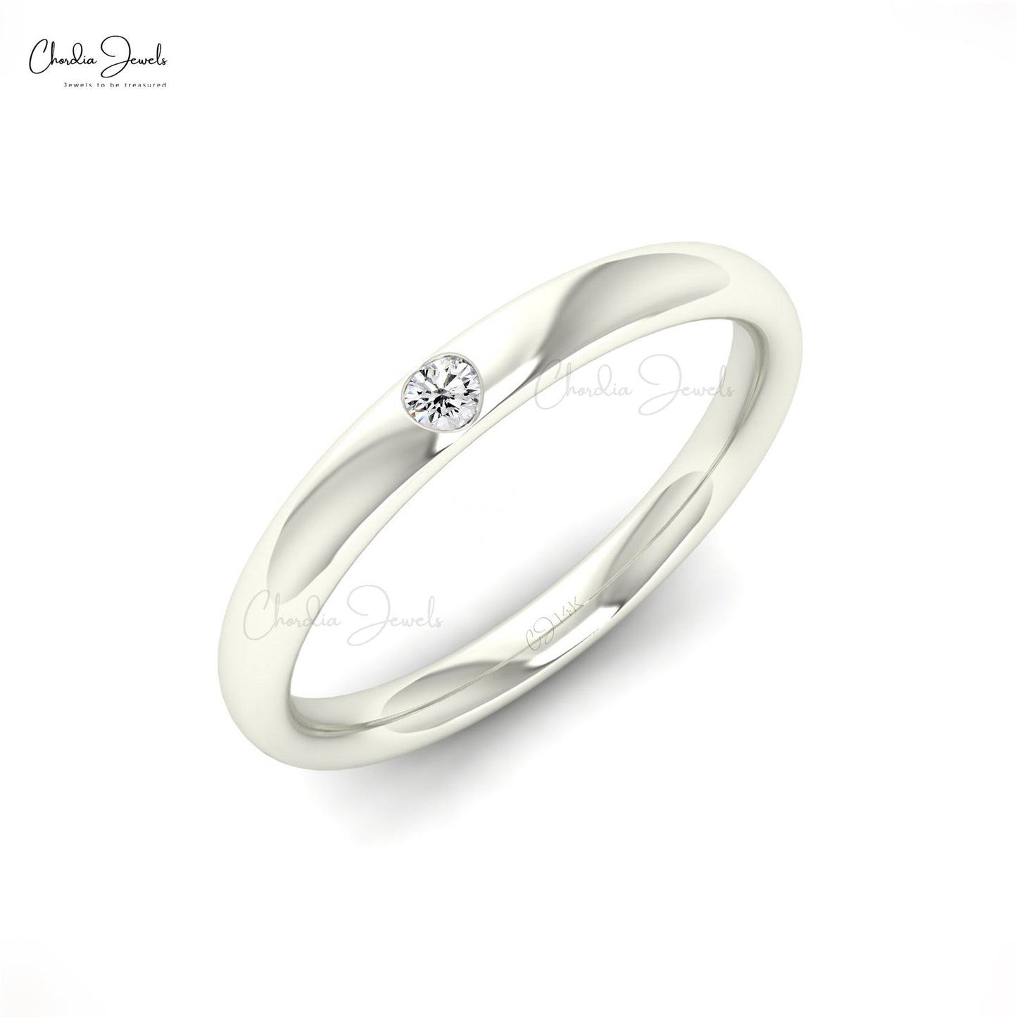 Single Diamond V Chevron Ring - Abhika Jewels