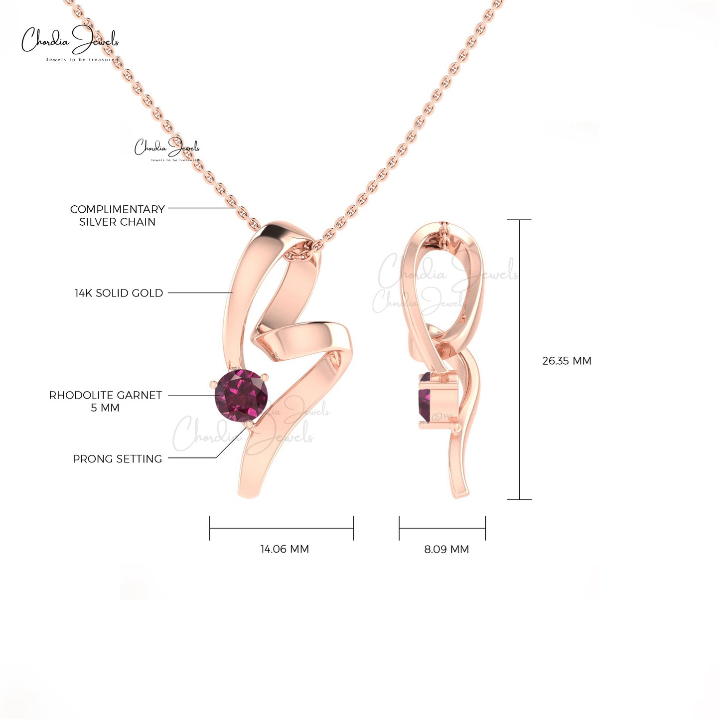 Rhodolite Garnet Pendants For Her