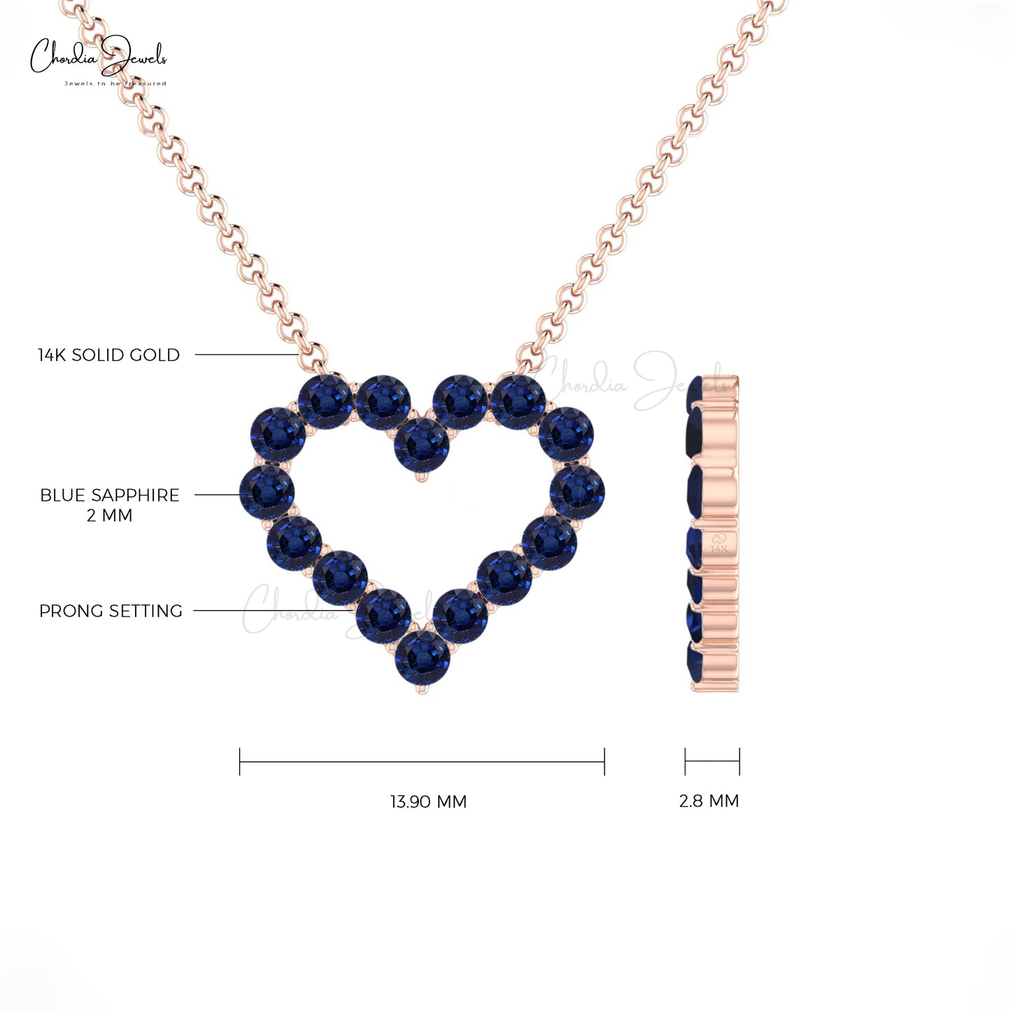 Open Heart Chain Necklace