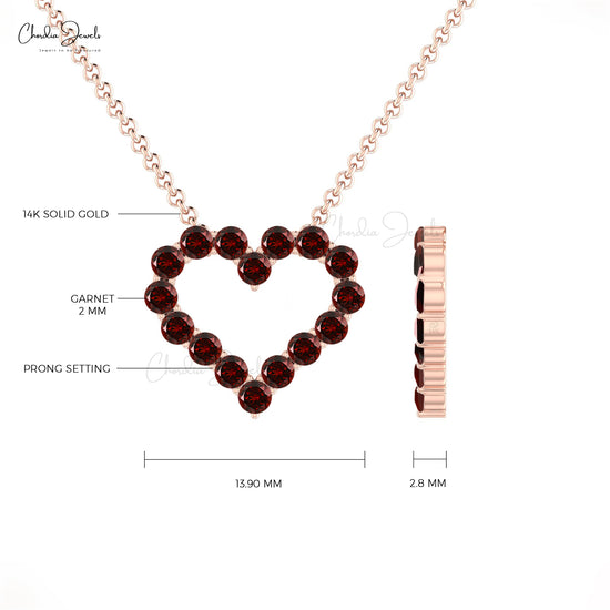 Gemstone Heart Necklace