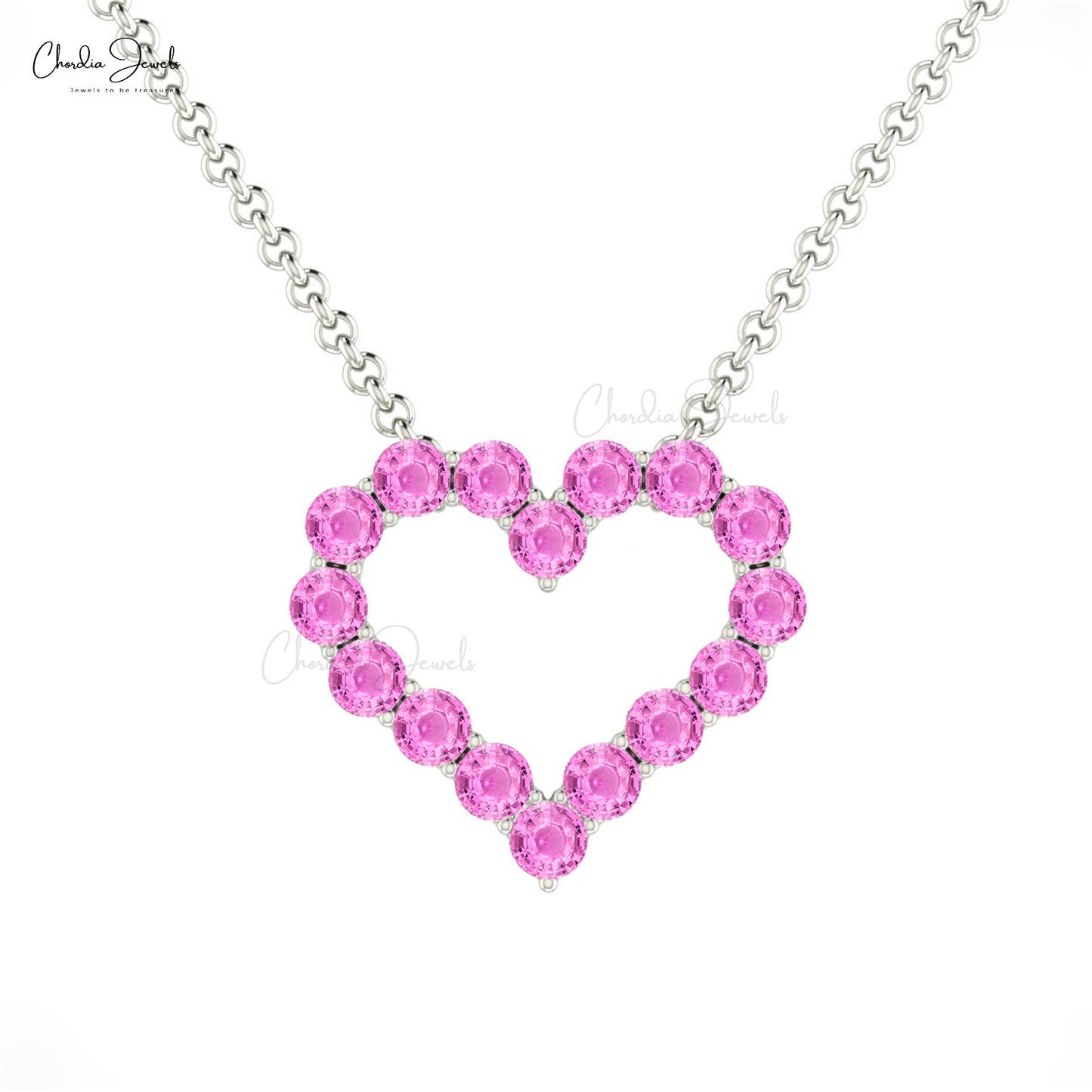 Pink Sapphire Diamond Heart Necklace 67483: buy online in NYC. Best price  at TRAXNYC.