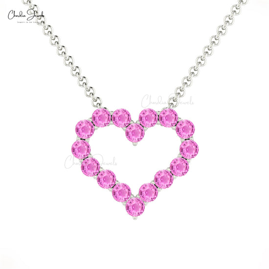 Natural Pink Sapphire Necklace