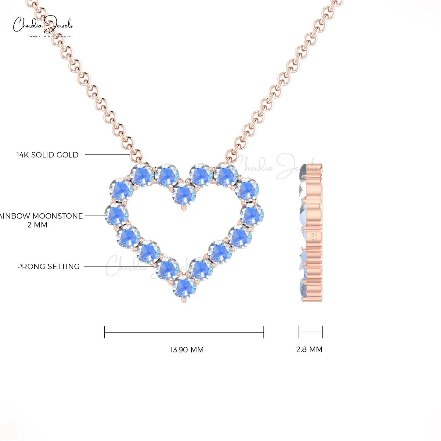 Load image into Gallery viewer, Rainbow Moonstone Necklace
