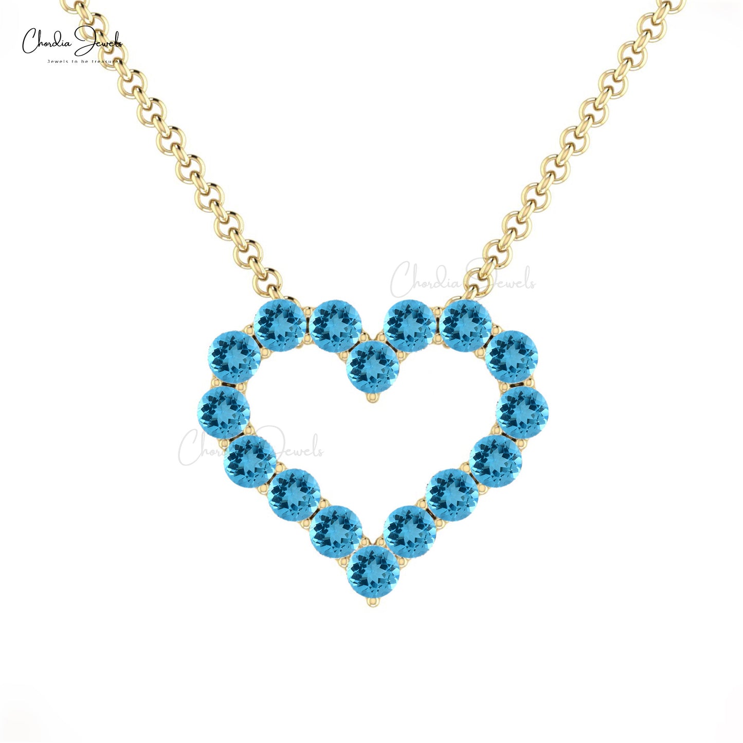 Swiss Blue Topaz Necklaces