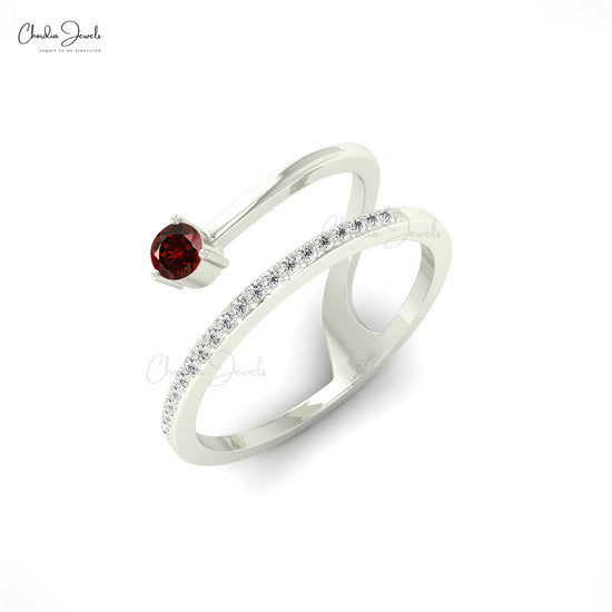 Garnet  Engagement Ring