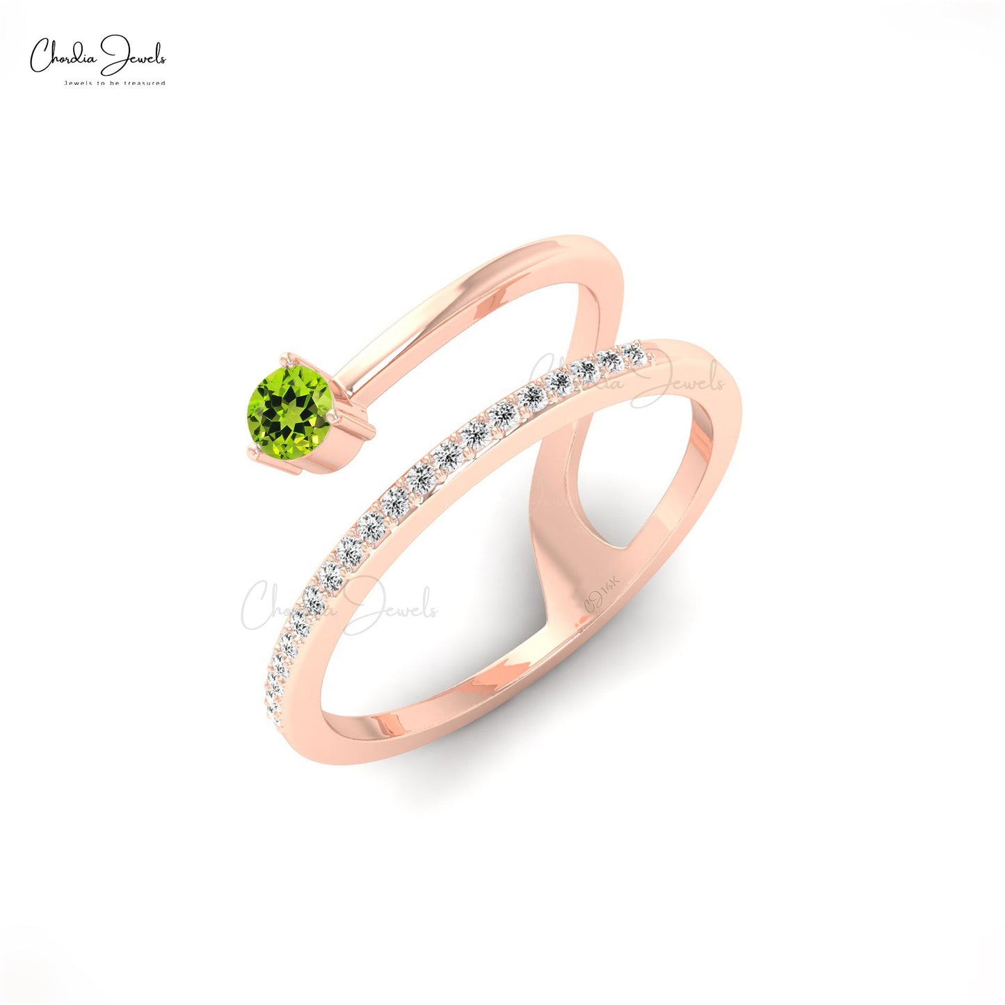 Lizard Peridot Gold Ring - Intini Jewels