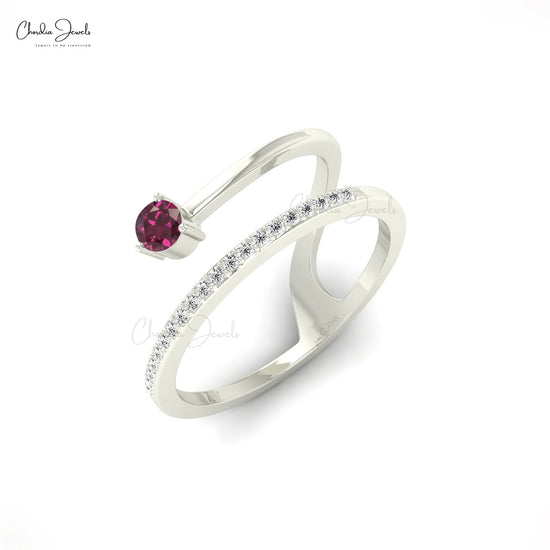 10k White Gold Oval Rhodolite Garnet Ring - Walmart.com