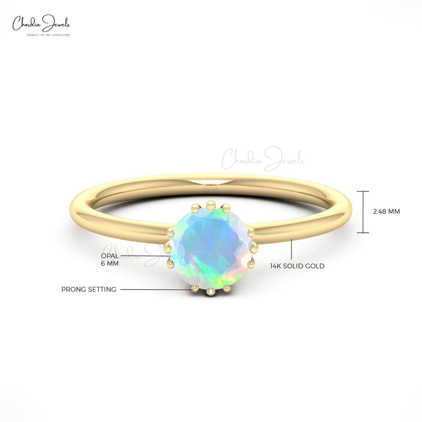Single Stone Opal Ring