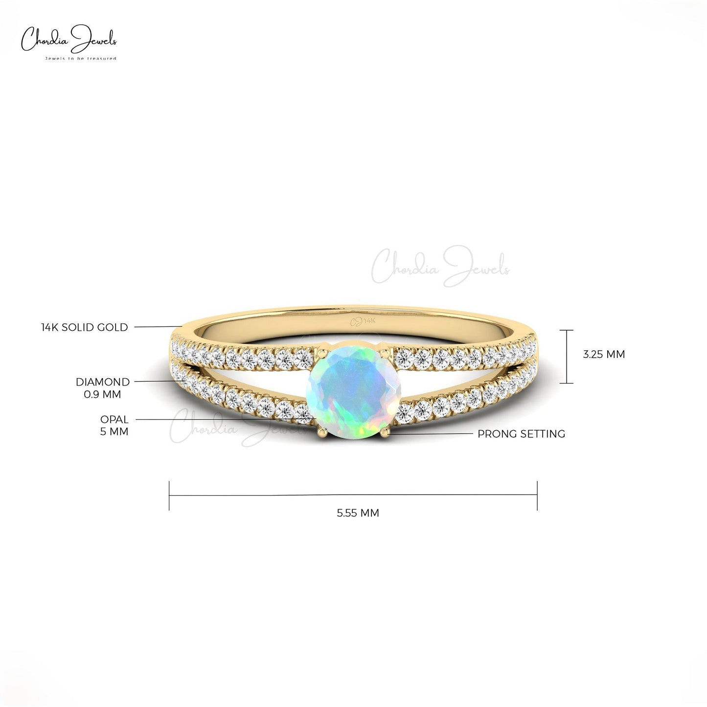 Diamond Split Shank Ring