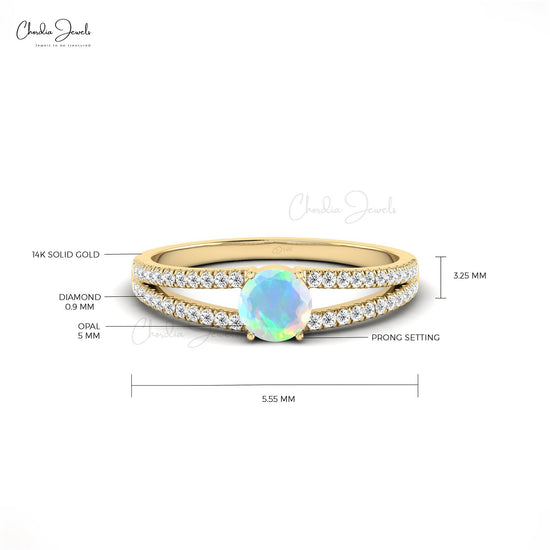 Diamond Split Shank Ring