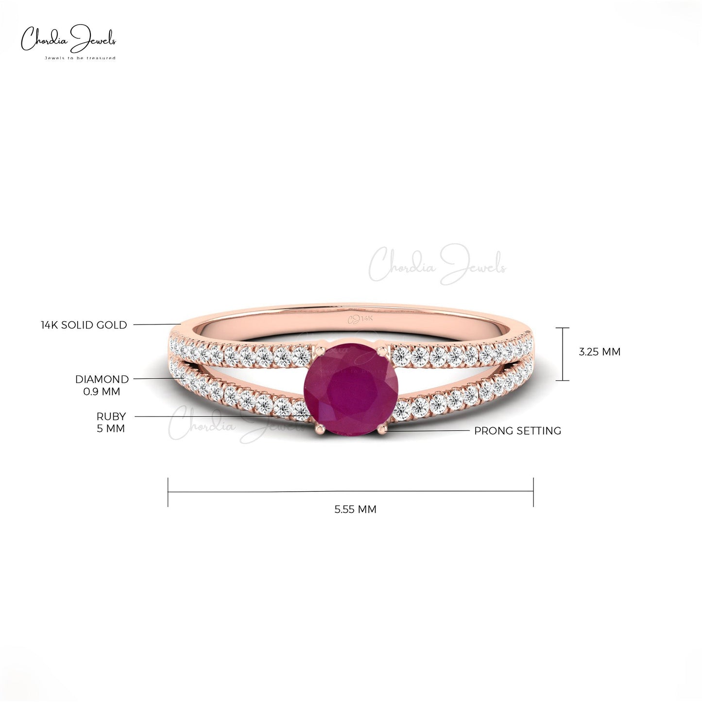 Diamond Split Shank ring