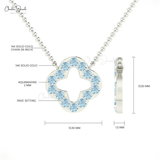 Genuine Aquamarine Necklace