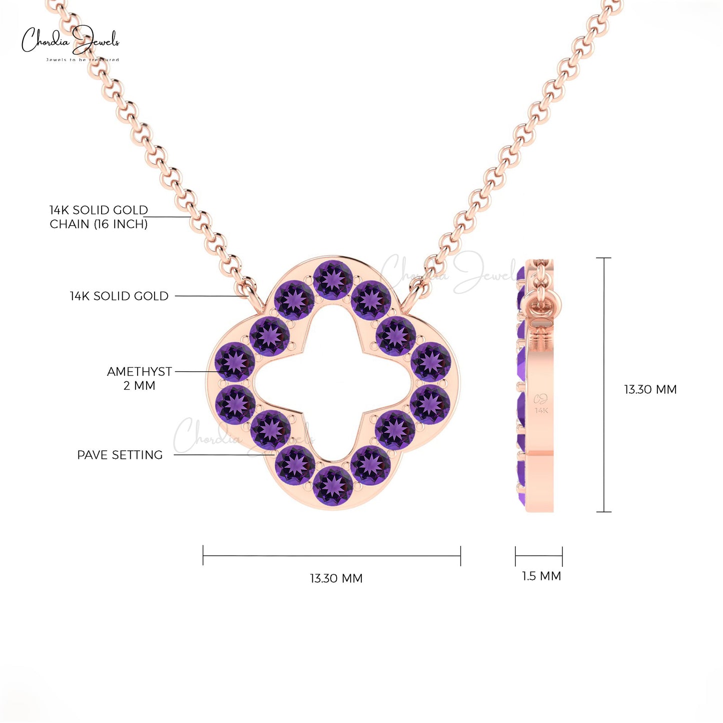 Four Leaf Style Necklace