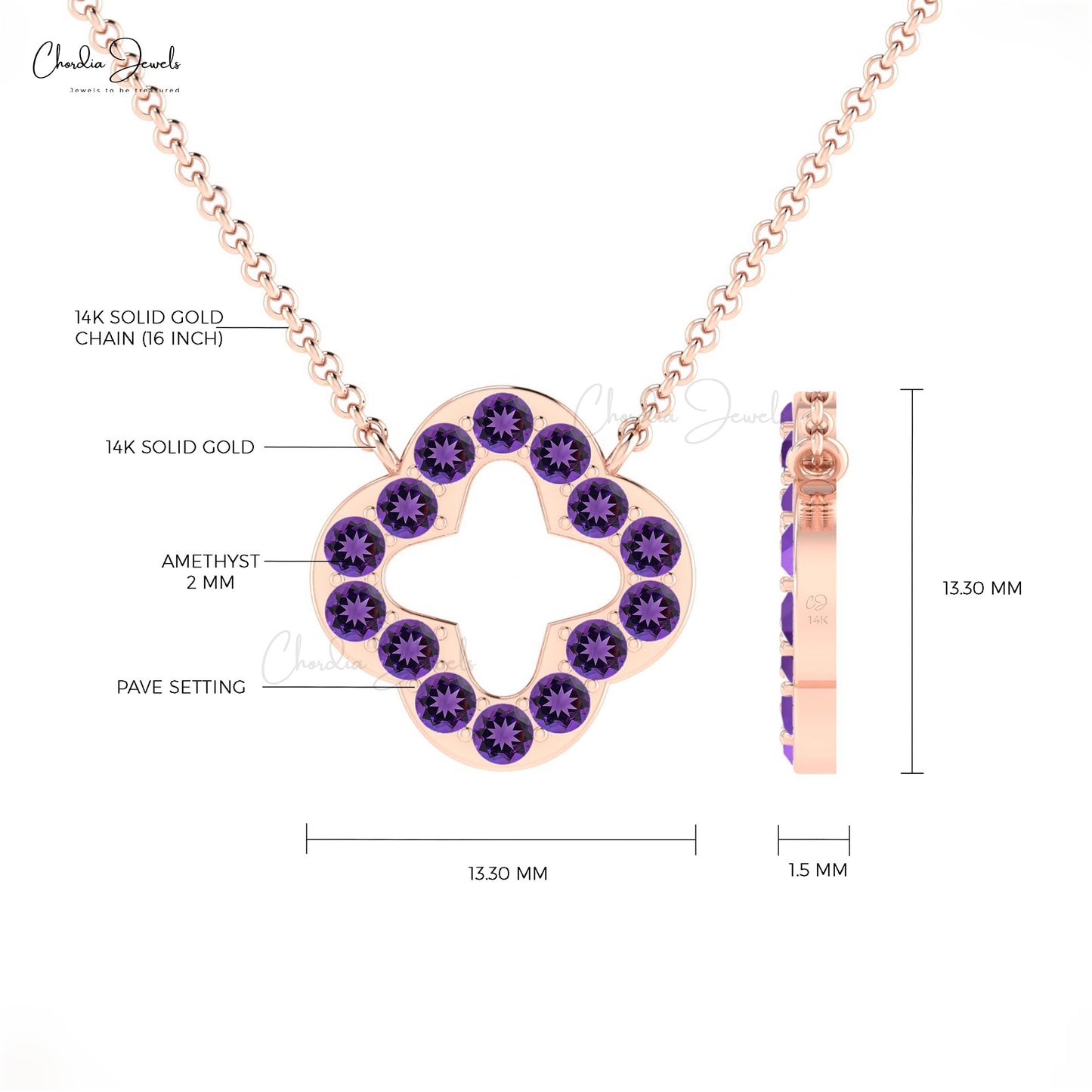 Genuine Amethyst Necklace