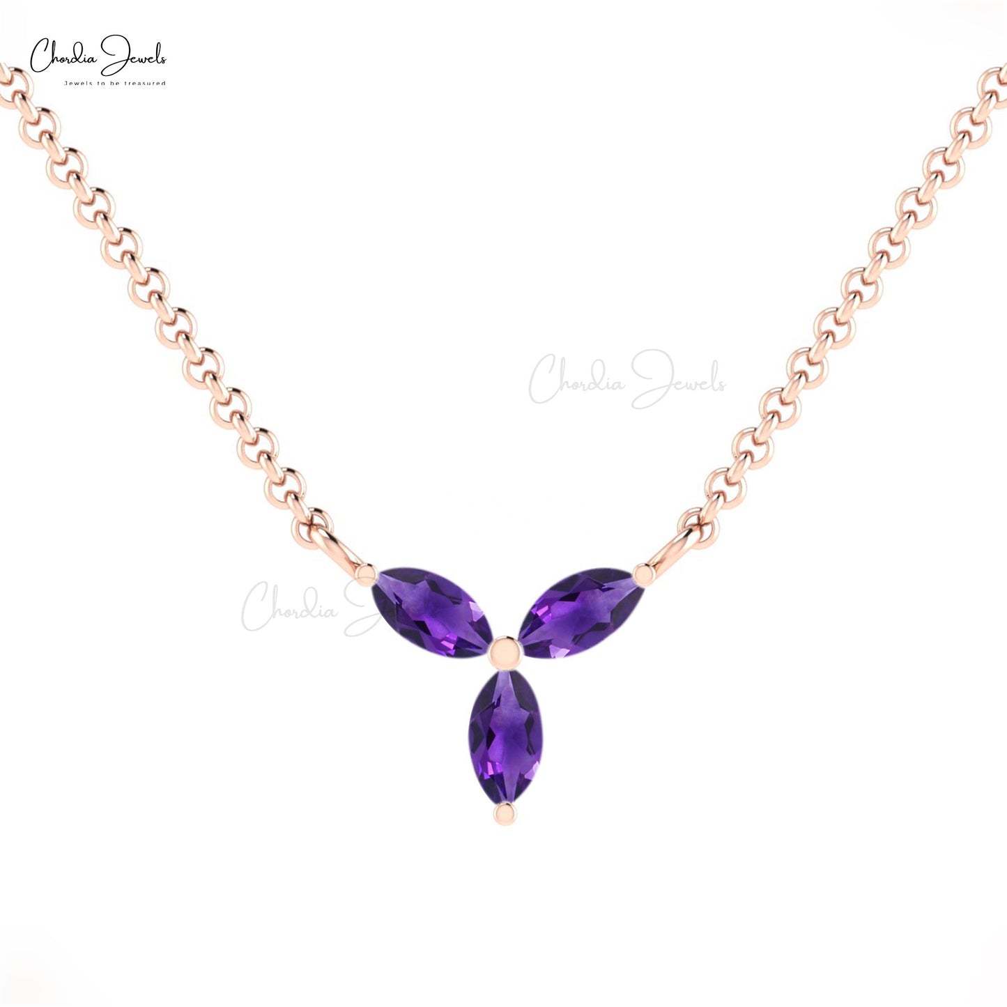 Fancy Cut Purple Sapphire Necklace / Gold-Filled - LoveGem Studio LLC
