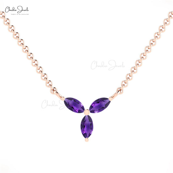 Purple Gold Tone Necklace TR02 – Miharu Crafts