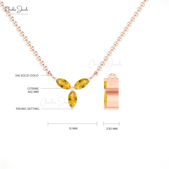 Citrine Necklace | Megen Gabrielle Jewelry Studios