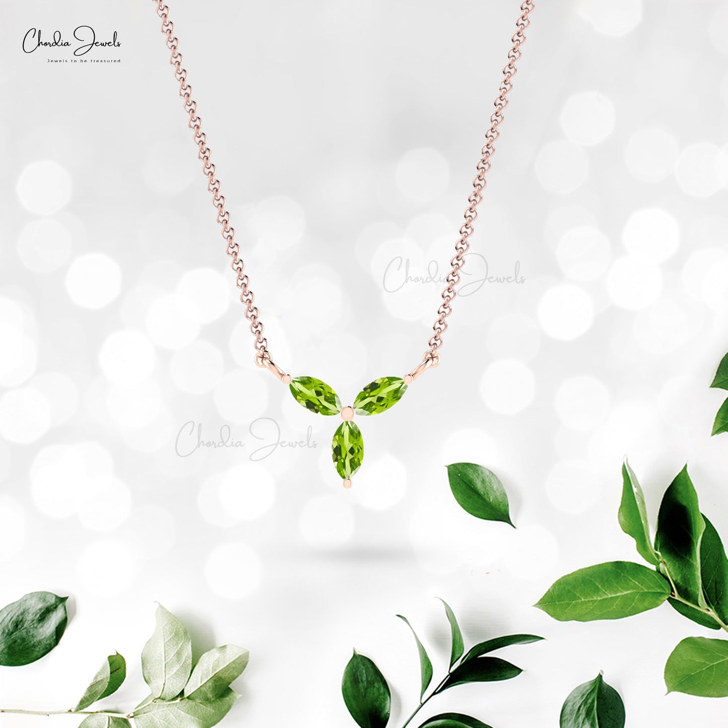 Genuine Green Peridot Necklace