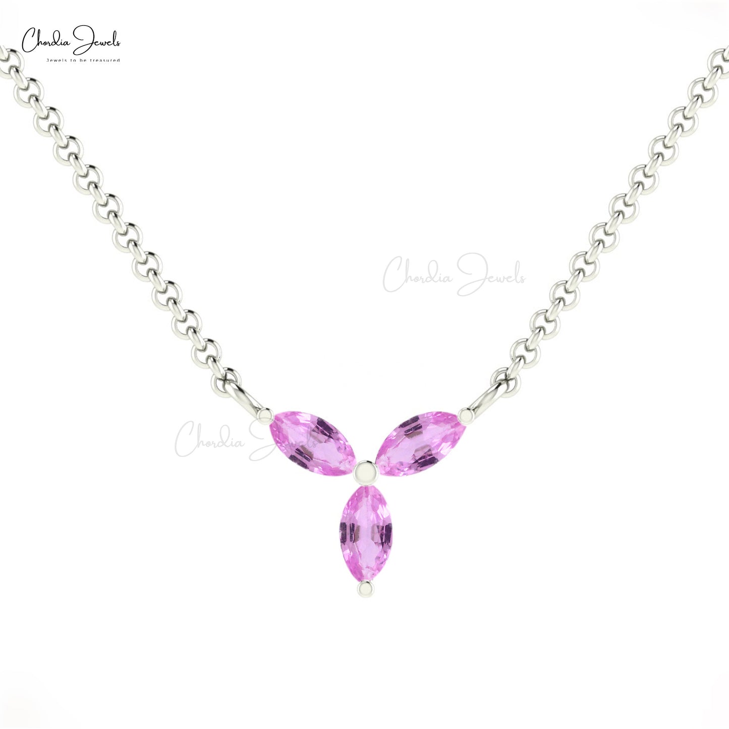 Authentic Pink Sapphire Necklace
