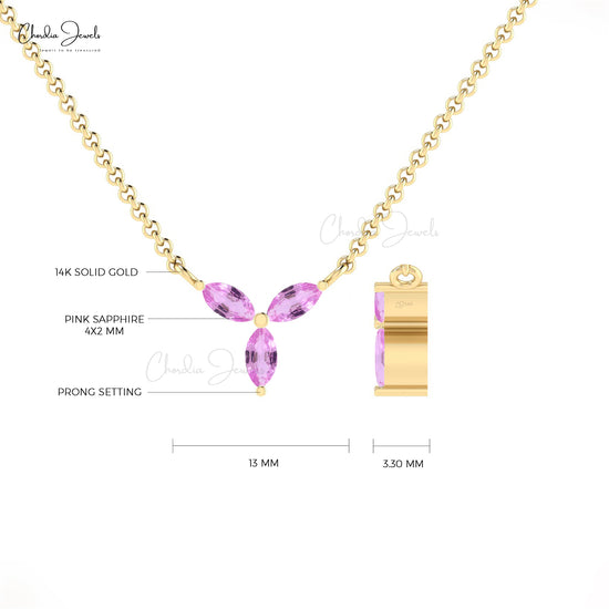 Authentic Pink Sapphire Necklace