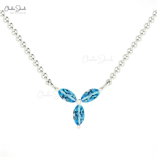 Swiss Blue Topaz Necklace