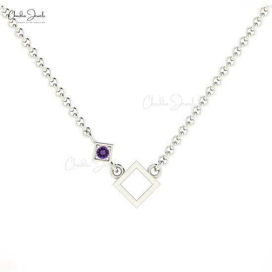 Purple Amethyst Gemstone Necklace
