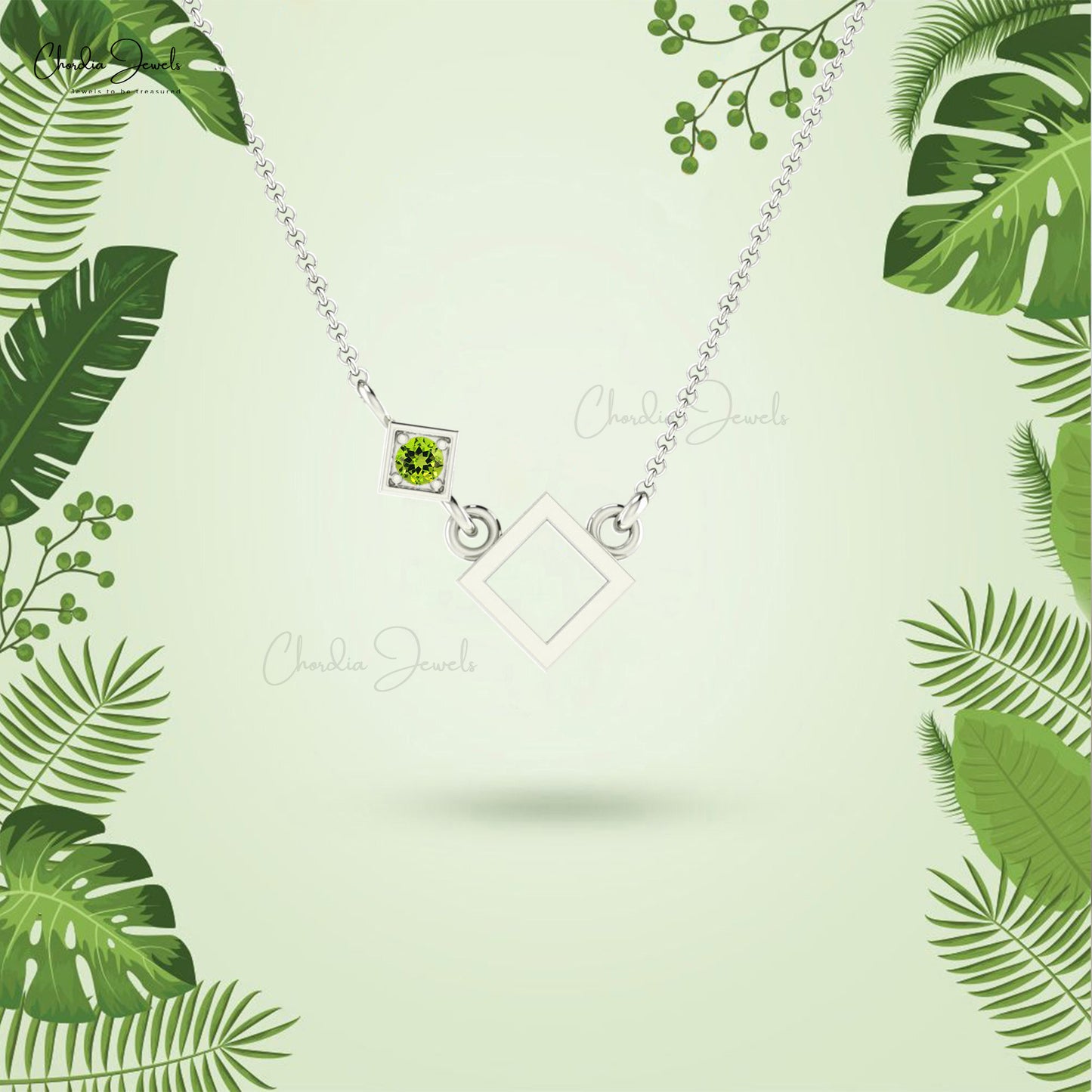 Genuine Peridot Necklace Jewelry