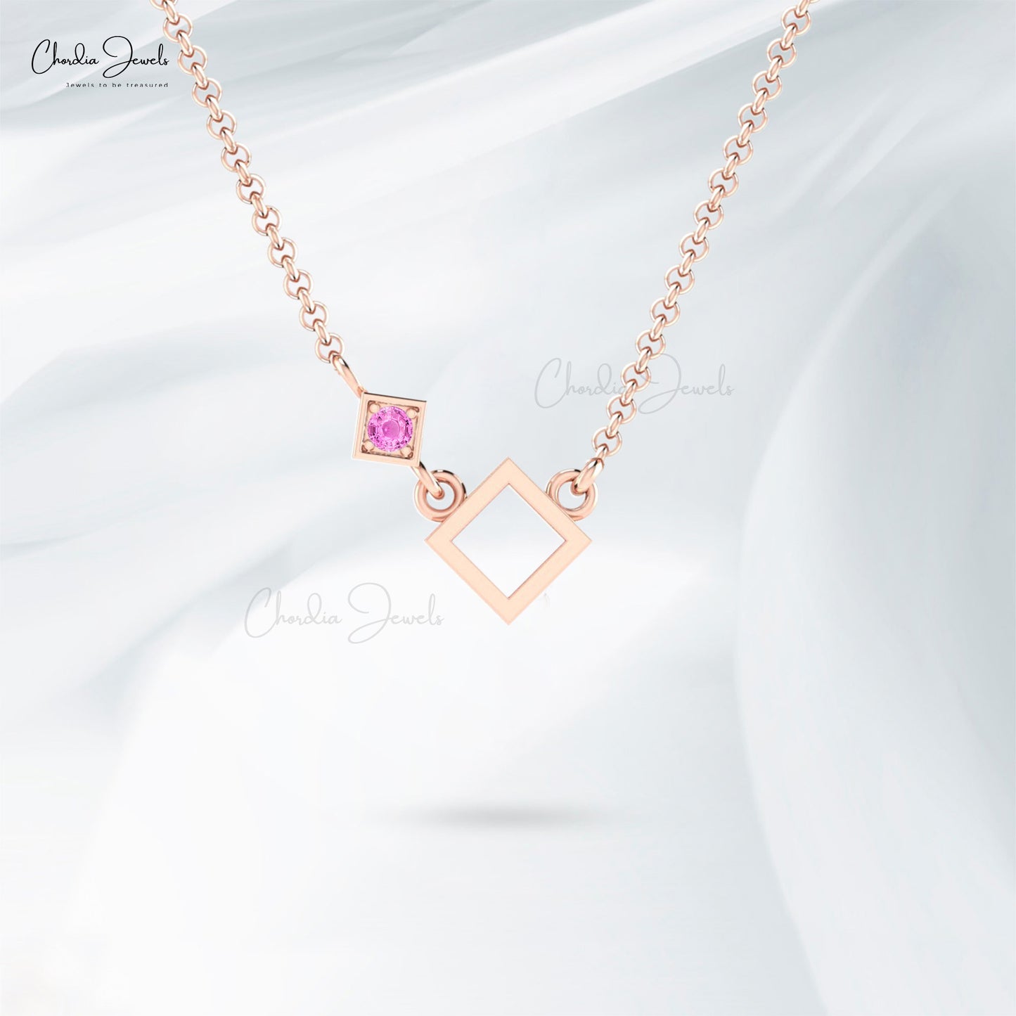 Pink Sapphire Necklace