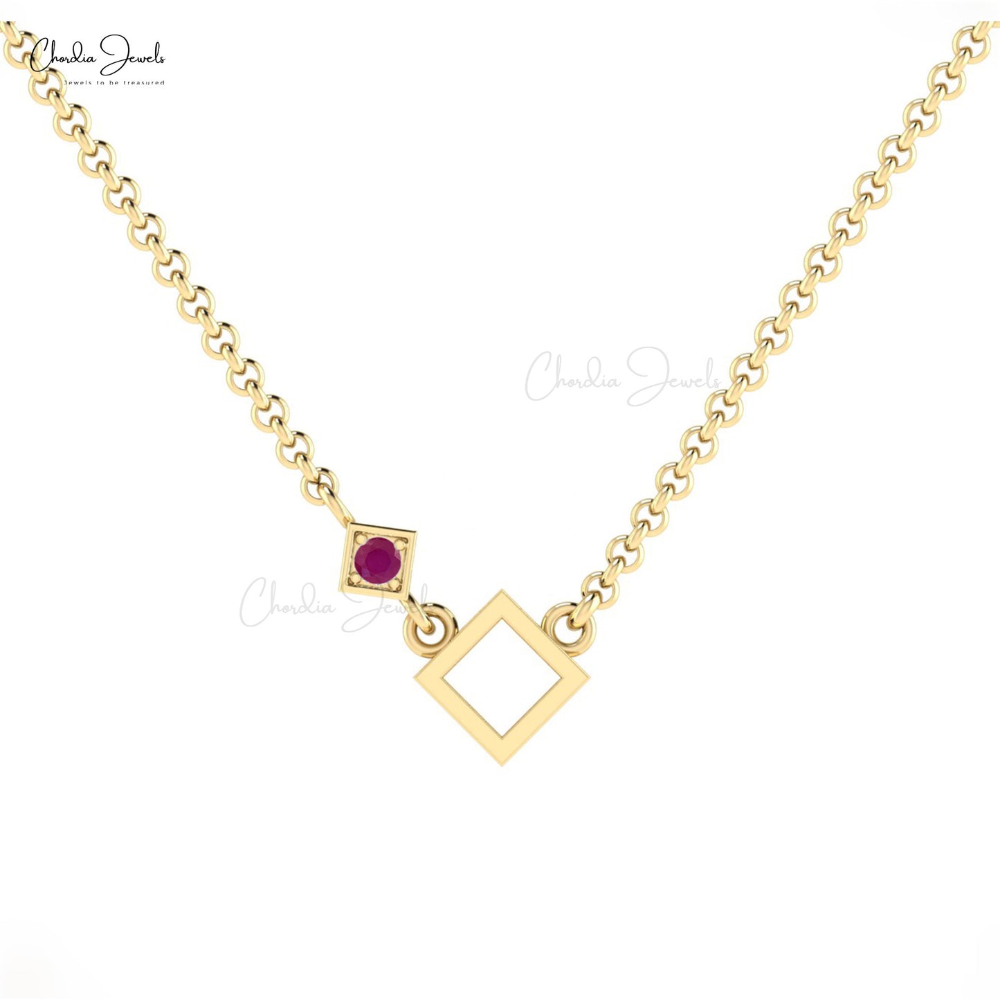 Genuine Red Ruby Necklace