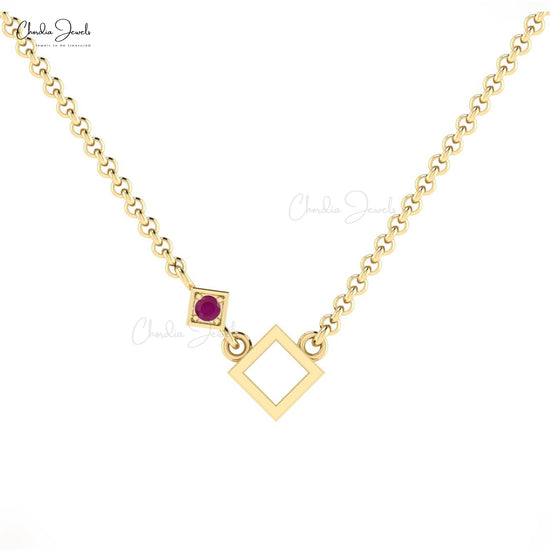 Genuine Red Ruby Necklace