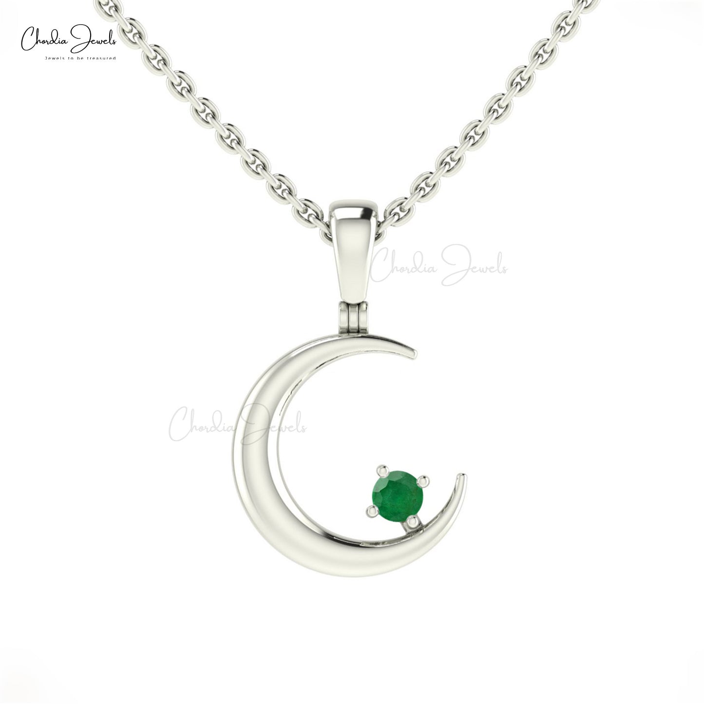 May Birthstone Emerald Pendant