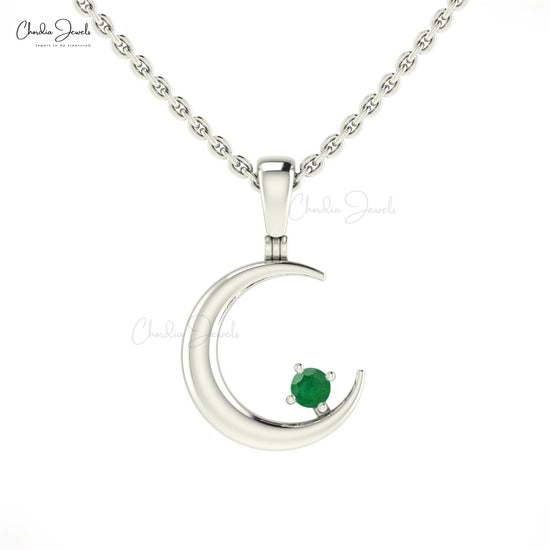 May Birthstone Emerald Pendant